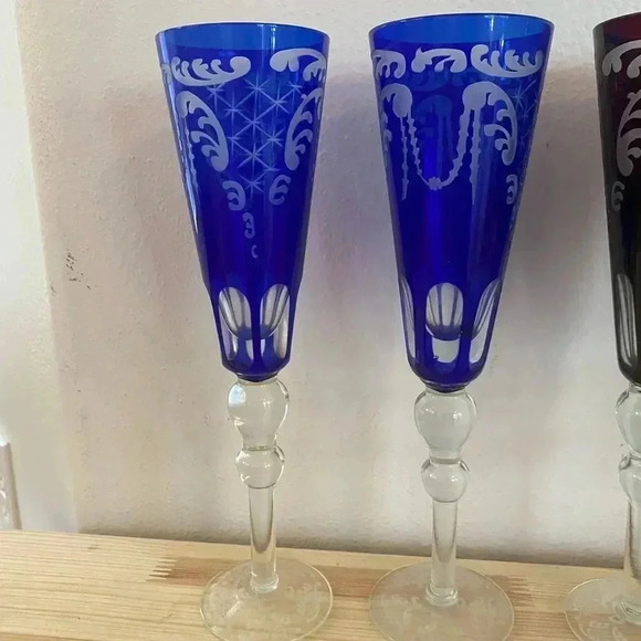 Sorelle Vintage Fine Laser Etched Wine Glasses - Picture 2 of 9